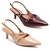 Kit 2 Scarpin Vizzano Slingback Feminino Salto Baixo Fivelas - loja online