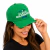 Boné Verde Aba Curva Baseball Ajustável Casual Unissex na internet
