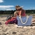 Bolsa Listrada Com Alça De Corda Sacola de Praia e Verão Piscina Forro Interno Impermeável ecobag