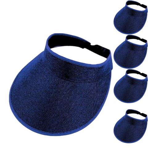 Kit 5 Viseiras Adulto Infantil De Praia Feminino Proteção Solar Verão Ajustável