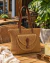 Bolsa Feminina Grande de Palha Trançada com Alça Longa e Bolso Frontal Moda Praia - LF PRESENTES