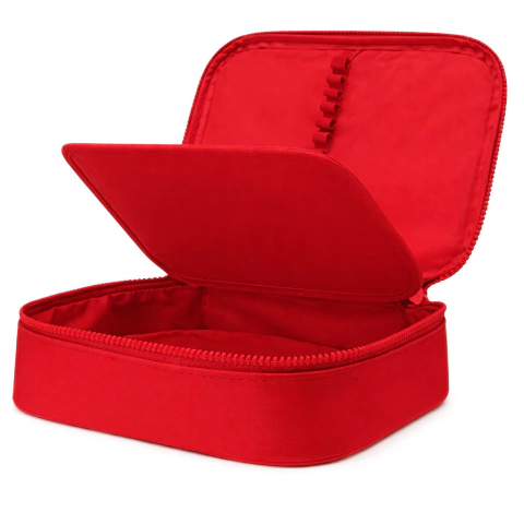 Estojo Escolar Box Grande Infantil Organizador Para Lapis Nylon Com Divisoria Necessarie