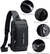 Pochete Masculina Bag Transversal Shoulder Bolsa Unissex Com Cadeado à Prova D'água na internet