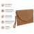 Bolsa Carteira Transversal Clutch de Palha Alça de Mão Com Alça Regulável Moda Praia Marrom - loja online