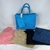 Bolsa De Praia Palha Feminina Com zíper De Ombro Sacola Ecobag Tote Juta Natural Com Necessaire - loja online