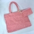 Bolsa De Praia Palha Feminina Com zíper De Ombro Sacola Ecobag Tote Juta Natural Com Necessaire - LF PRESENTES