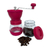 Moedor De Café Manual Vidro Plastico Inox Ceramica - Rosa - comprar online