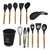 Kit Utensílios de Cozinha Silicone 13pçs - Preto - comprar online