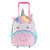 Mochila Infantil Com Rodinhas Unicornio - Roxo