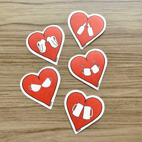Pack Stickers Chinchin Corazones