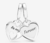 Charm colgante de doble corazón dividido - comprar en línea