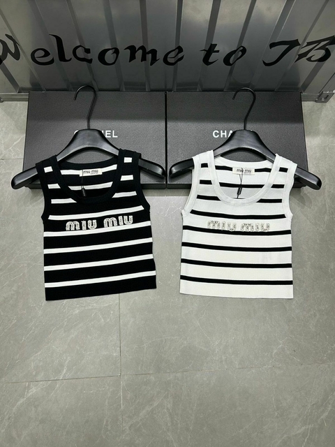 Cropped MM listrado importado