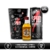 Combo de 1 botella miniatura whisky chivas regal 12 con 4 latas de Speed Unlimited 250ml + vaso de spreen coleccionable
