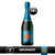 Botella de champagne Renaissance DU de 750ml con etiqueta azul y naranja
