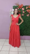 Vestido Jane Vermelho em Linho