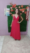 Vestido Alexandra Vermelho em Linho