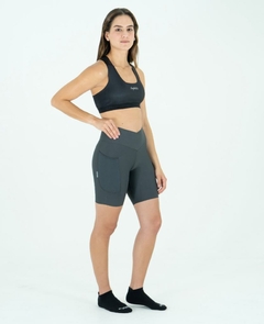 Safetti Bermuda de Corrida Feminina Titán Cinza - comprar online