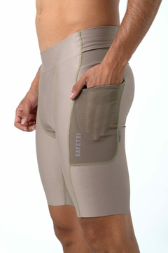 Safetti Bermuda de Corrida Masculina Titán 2.0 Avelã - Safetti
