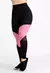 Calça Legging Cintura Alta Assimétrica com Detalhe em Rose Detalhe em Tulê e Tela Preto REF: LX122 na internet