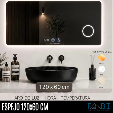 Espejo rectangular LED/DESEMPAÑADOR