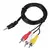 ADAPTADOR AUDIO 3,5 A 3 RCA H - comprar online