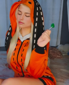 Runa Yomozuki - Kakegurui con haori(chaqueta tradicional japonesa naranja) - comprar online