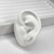 Brinco mini ear cuff de pedrarias - Prata 925 - comprar online