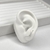 Brinco ear cuff longo cravejado - Prata 925 - comprar online