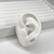 Brinco ear cuff corações lisos - Prata 925 - comprar online