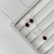 Conjunto de gota simples vermelho - Prata 925 - comprar online