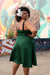 Vestido Plus Size Princesa Midi cor Verde Militar - Maria Abacaxita