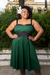 Vestido Plus Size Princesa Midi cor Verde Militar