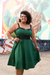 Vestido Plus Size Princesa Midi cor Verde Militar - comprar online