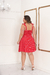 Vestido Plus Size Vermelho Com Bolinhas Brancas - comprar online