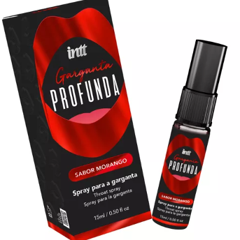 Gel Anestésico Garganta Profunda Sabor Morango 15ml Intt