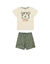 CONJUNTO BEBÊS CAMISETA MEIA MALHA SHORT MOLETOM 45353 - ALEKA KIDS