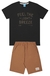 CONJUNTO MENINOS CAMISETA MEIA MALHA SHORT SARJA 47013 na internet