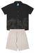 CONJUNTO MENINOS CAMISA MEIA MALHA SHORT ECO LINEN 47015 - comprar online