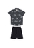 CONJUNTO MENINOS CONJUNTO MEIA MALHA SHORT MOLETOM 19293 na internet