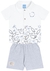 CONJUNTO MENINOS CAMISA MEIA MALHA SHORT ECO LINEN 43693 - comprar online