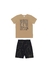 CONJUNTO MENINOS CAMISETA MEIA MALHA SHORT MOLETOM19294 na internet