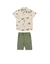 CONJUNTO MENINOS CAMISA EM MEIA MALHA E SHORTS SARJA 4-10 ANOS 44040 - ALEKA KIDS