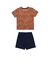CONJUNTO MENINOS CAMISETA MEIA MALHA SHORT MOLETOM 45352 - ALEKA KIDS