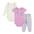 TRIJUNTO BEBÊ MENINA 2 BODY + 1 CALÇA 070288 - ALEKA KIDS