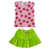 CONJUNTO F BLUSA COTTON ROT. E SAIA COTTON LISO 50840 - ALEKA KIDS