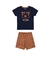 CONJUNTO BEBÊS CAMISETA MEIA MALHA SHORT MOLETOM 45353 na internet