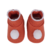 SAPATO DE BEBE POMPOM-TERRACOTA C/ OFF WHI-RN