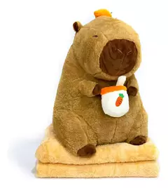 CAPIBARA 3en1 MANTA ALMOHADA Y PELUCHE - Una Joyita