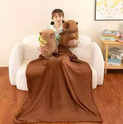 CAPIBARA 3en1 MANTA ALMOHADA Y PELUCHE - Una Joyita