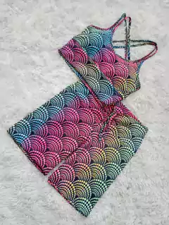 Conjunto Meia Coxa Estampado - Linda Li Moda Fitness